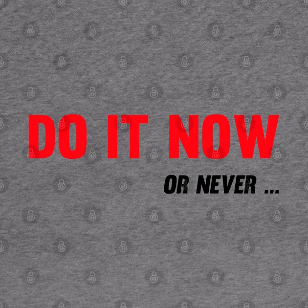 Do It Now. Or Never by Vooble